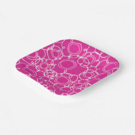 Abstract Floral Matrix (Hot Pink) Fine Art Pappteller