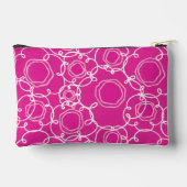 Abstract Floral Matrix (Hot Pink) Fine Art Zubehörtasche (Rückseite)