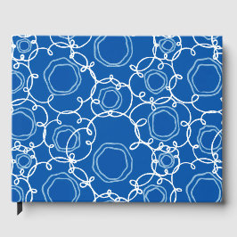 ABSTRACT FLORAL MATRIX IN ROYAL BLUE GÄSTEBUCH
