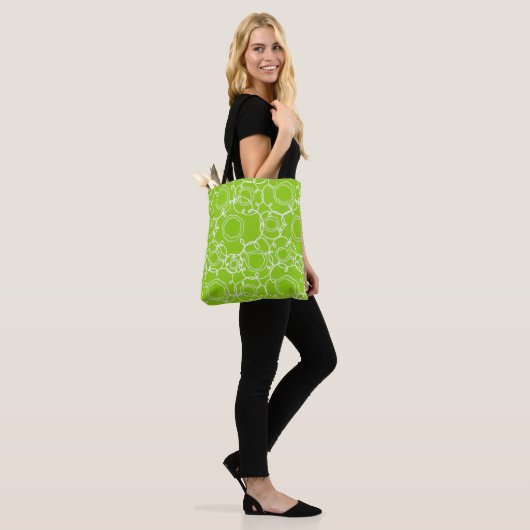 Abstract Floral Matrix (Lime) Fine Art Tasche (Am Model)