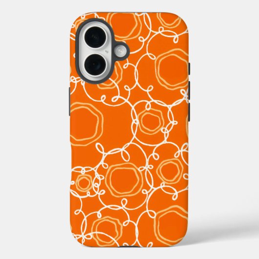 Abstract Floral Matrix (Orange) Fine Art Case-Mate iPhone Hülle (Rückseite)