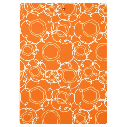Abstract Floral Matrix (Orange) Fine Art Klemmbrett (Rückseite)