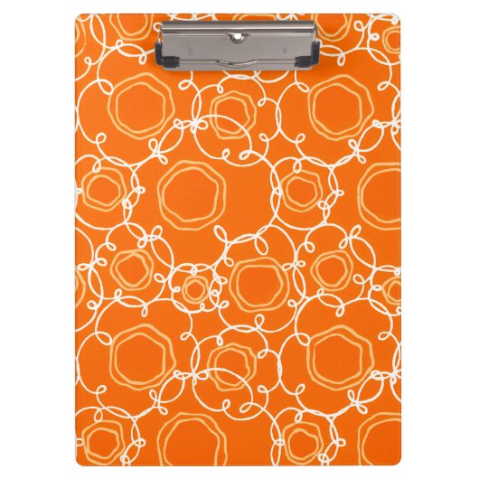 Abstract Floral Matrix (Orange) Fine Art Klemmbrett (Vorderseite)