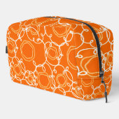 Abstract Floral Matrix (Orange) Fine Art Waschbeutel (Rechte Ecke)