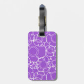 Abstract Floral Matrix (Purple) Fine Art Gepäckanhänger (Rückseite vertikal)