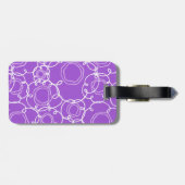 Abstract Floral Matrix (Purple) Fine Art Gepäckanhänger (Rückseite horizontal)