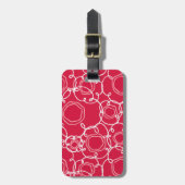 Abstract Floral Matrix (Red) Fine Art Gepäckanhänger (Vorderseite vertikal)