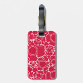 Abstract Floral Matrix (Red) Fine Art Gepäckanhänger (Rückseite vertikal)