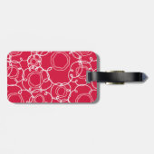 Abstract Floral Matrix (Red) Fine Art Gepäckanhänger (Rückseite horizontal)