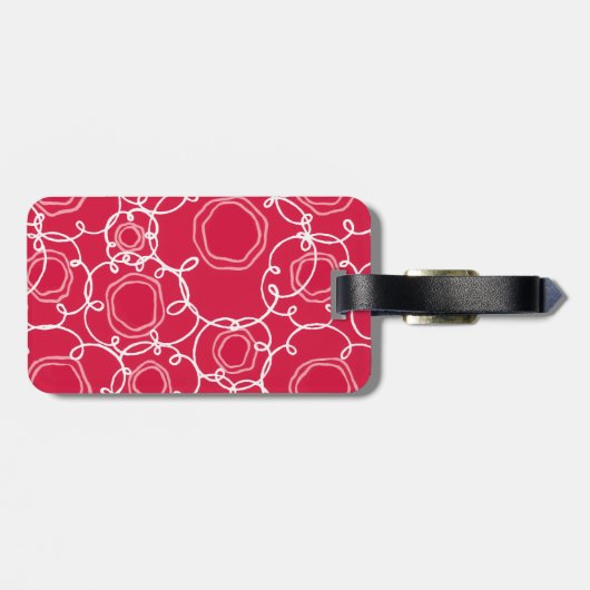 Abstract Floral Matrix (Red) Fine Art Gepäckanhänger (Rückseite horizontal)