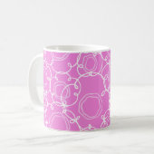 Abstract Floral Matrix (Soft Pink) Fine Art Kaffeetasse (Vorderseite Links)
