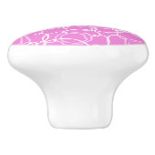 Abstract Floral Matrix (Soft Pink) Fine Art Keramikknauf (Seitenansicht)