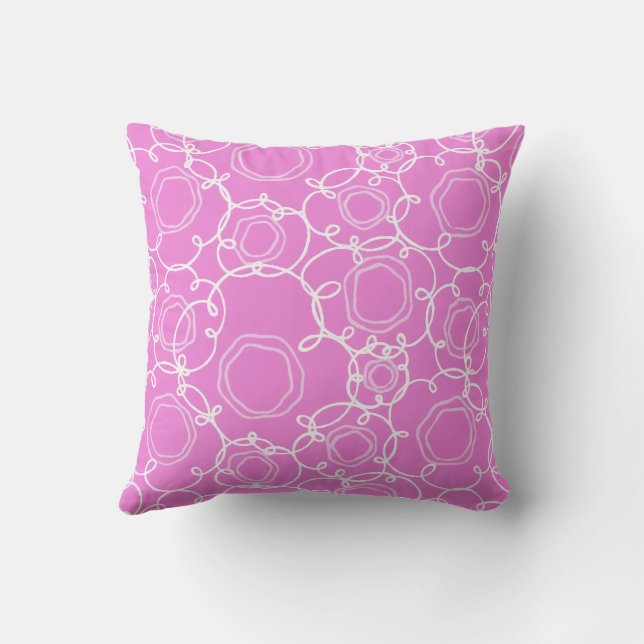 Abstract Floral Matrix (Soft Pink) Fine Art Kissen (Rückseite)