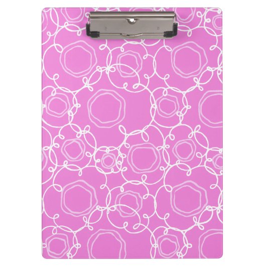 Abstract Floral Matrix (Soft Pink) Fine Art Klemmbrett (Vorderseite)