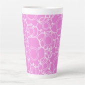 Abstract Floral Matrix (Soft Pink) Fine Art Milchtasse (Vorderseite)