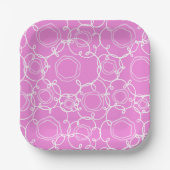 Abstract Floral Matrix (Soft Pink) Fine Art Pappteller (Vorderseite)