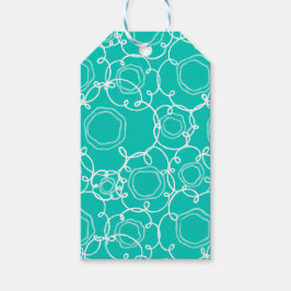 Abstract Floral Matrix (Teal) Fine Art Geschenkanhänger