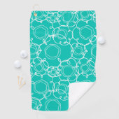 Abstract Floral Matrix (Teal) Fine Art Golfhandtuch (Insitu)