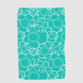 Abstract Floral Matrix (Teal) Fine Art Golfhandtuch (Vorderseite)