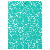 Abstract Floral Matrix (Teal) Fine Art Klemmbrett (Rückseite)