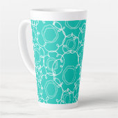 Abstract Floral Matrix (Teal) Fine Art Milchtasse (Linke Ecke)