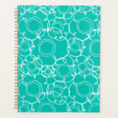 Abstract Floral Matrix (Teal) Fine Art Planer (Vorderseite)