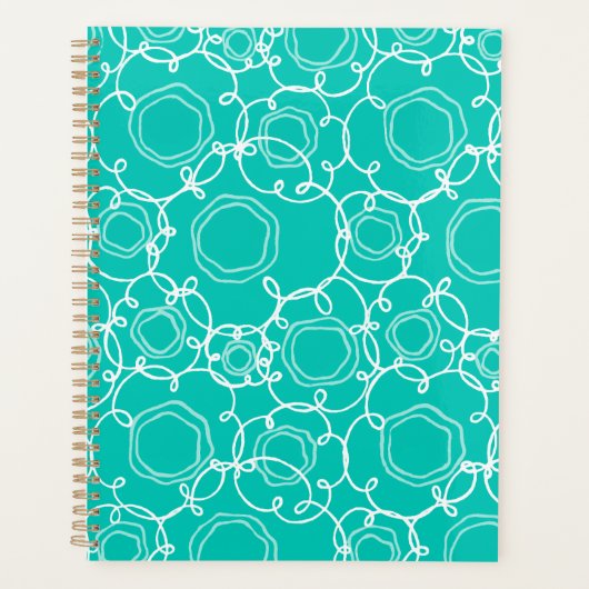 Abstract Floral Matrix (Teal) Fine Art Planer (Vorderseite)