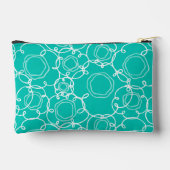 Abstract Floral Matrix (Teal) Fine Art Zubehörtasche (Rückseite)
