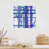 Abstract Floral Murals Geometric Pattern Design  Poster (Küche)