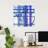 Abstract Floral Murals Geometric Pattern Design  Poster (Heimbüro)