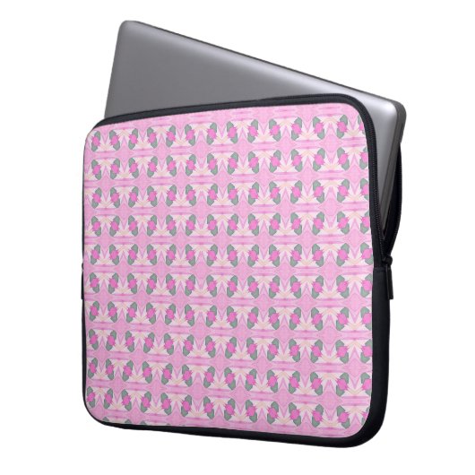 Abstract Floral pastel design laptop sleeve (Vorderseite Links)