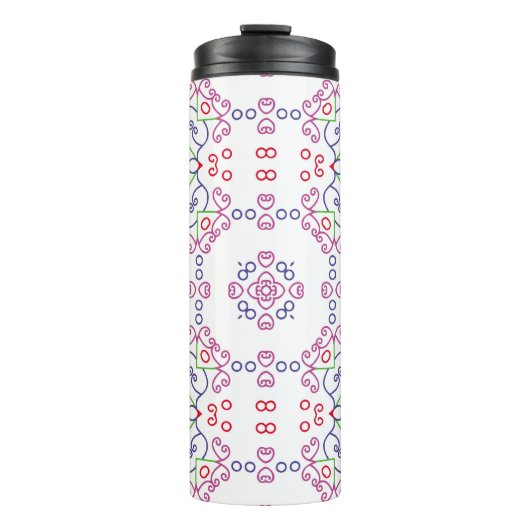Abstract floral pattern designabstract, art, home thermosbecher (Vorderseite)