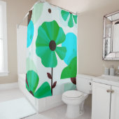 Abstract Floral Pattern Duschvorhang (Beispiel)