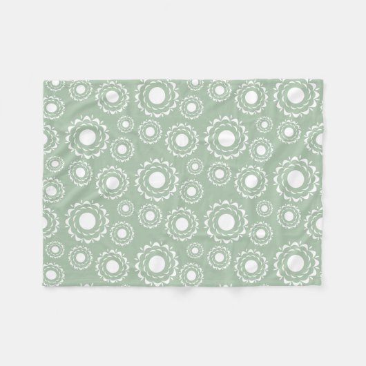 Abstract Floral Pattern Fleecedecke (Vorderseite (Horizontal))