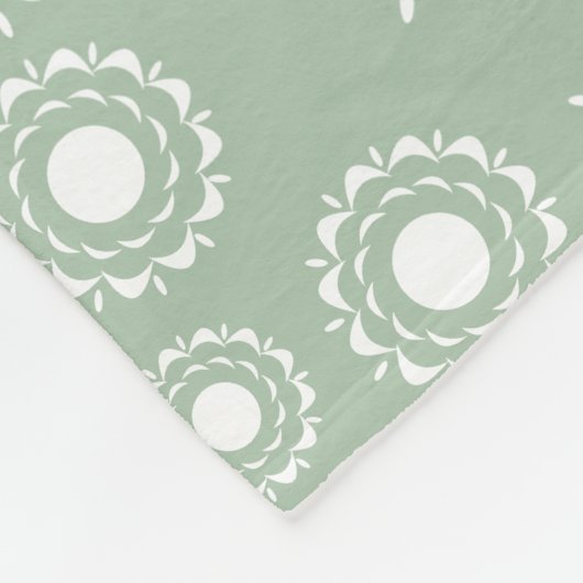 Abstract Floral Pattern Fleecedecke (Ecke)