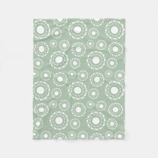 Abstract Floral Pattern Fleecedecke (Vorderseite)