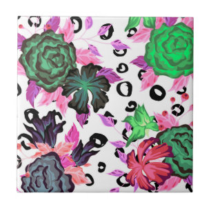 Abstract Floral Pattern Fliese