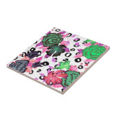 Abstract Floral Pattern Fliese (Seite)