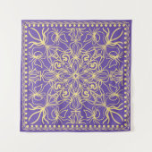 Abstract floral pattern. geometry, mandala design  wandteppich (Vorderseite (Horizontal))