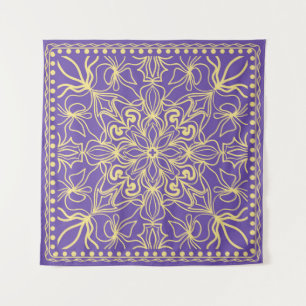 Abstract floral pattern. geometry, mandala design  wandteppich