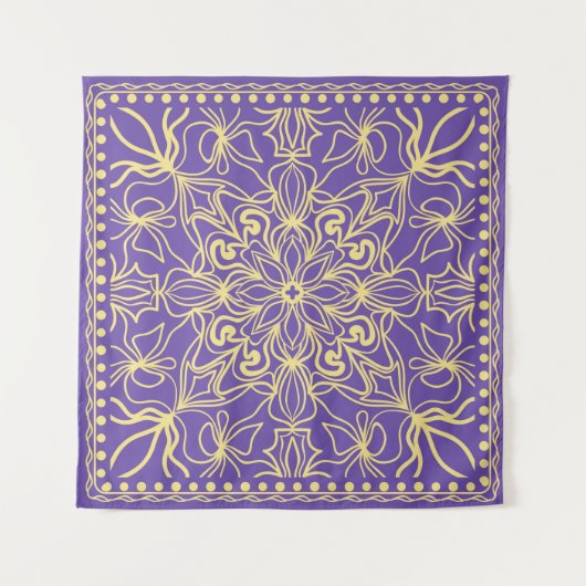 Abstract floral pattern. geometry, mandala design  wandteppich (Vorderseite)