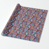 Abstract Floral pattern Geschenkpapier (Ungerollt)