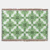 Abstract Floral Pattern In Black & Green On White Decke (Vorderseite)