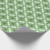 Abstract Floral Pattern In Black Green On White Geschenkpapier (Ecke)