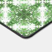 Abstract Floral Pattern In Black & Green On White Schreibtischunterlage (Ecke)