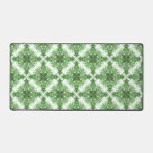 Abstract Floral Pattern In Black & Green On White Schreibtischunterlage (Vorderseite)