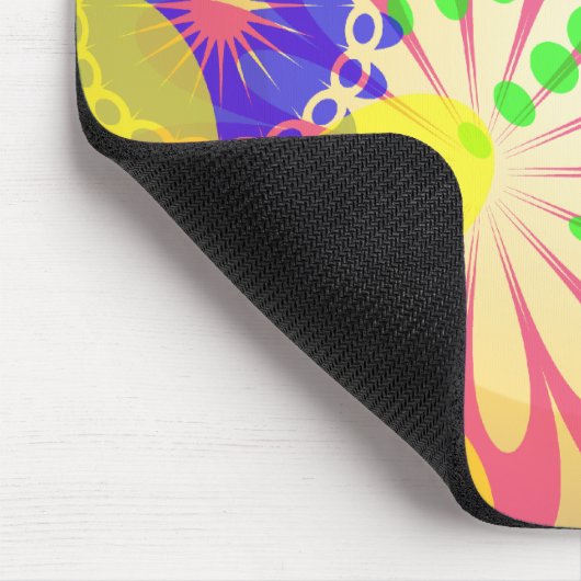 Abstract Floral Pattern Mousepad (Ecke)