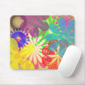 Abstract Floral Pattern Mousepad (Mit Mouse)