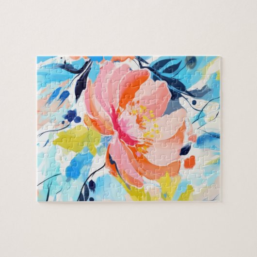 Abstract floral pattern painting  puzzle (Horizontal)