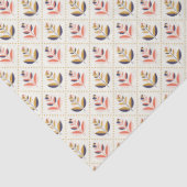 Abstract floral pattern with alternating designs seidenpapier (Detail)